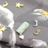 3D Moon Star Constellation Rhinestone Nail Charms
