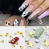 3D Moon Star Constellation Rhinestone Nail Charms