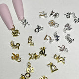 3D Moon Star Constellation Rhinestone Nail Charms