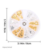 3D Moon Star Constellation Rhinestone Nail Charms