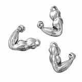3D Alloy Metal Fitness Fighting Muscle Charm Gym Inspire Jewelry