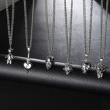 3D Stainless Steel Men's Necklace Gothic Punk Pendant
