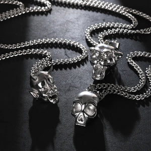 3D Stainless Steel Men's Necklace Gothic Punk Pendant