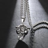 3D Stainless Steel Men's Necklace Gothic Punk Pendant