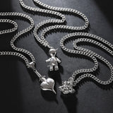 3D Stainless Steel Men's Necklace Gothic Punk Pendant