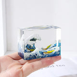 3D DIY Crystal Epoxy Filling Surf Model Japanese Ukiyo Painting
