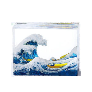 3D DIY Crystal Epoxy Filling Surf Model Japanese Ukiyo Painting