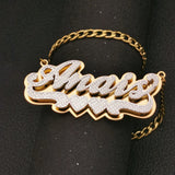 Personalized Double Plate Name Necklace Stainless Steel Pendant