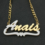 Personalized Double Plate Name Necklace Stainless Steel Pendant