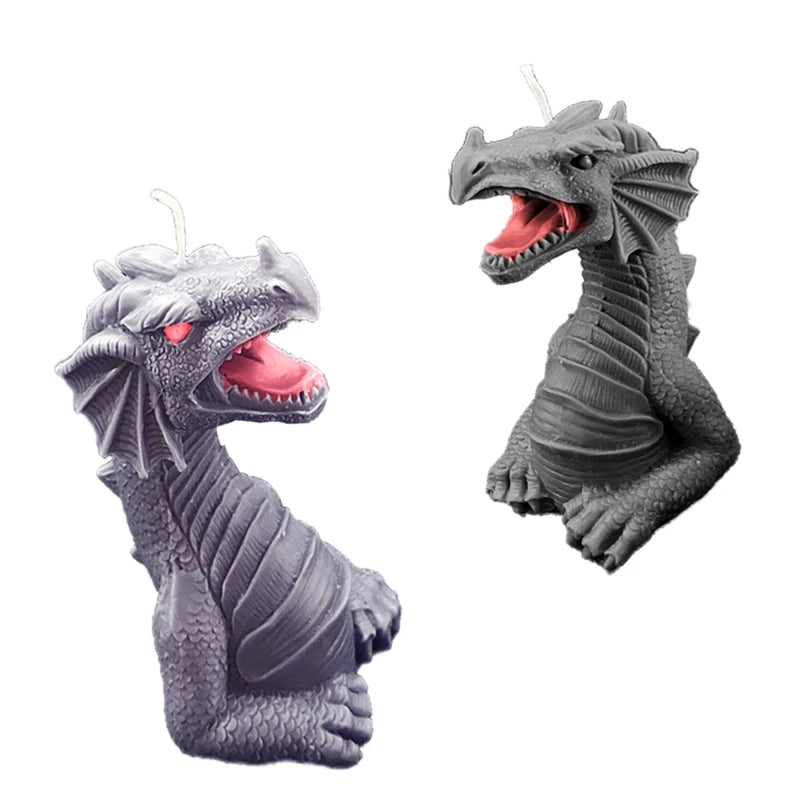 3D Dragon Head Silicone Epoxy Resin Casting Mold Ornament Candle Jewelry