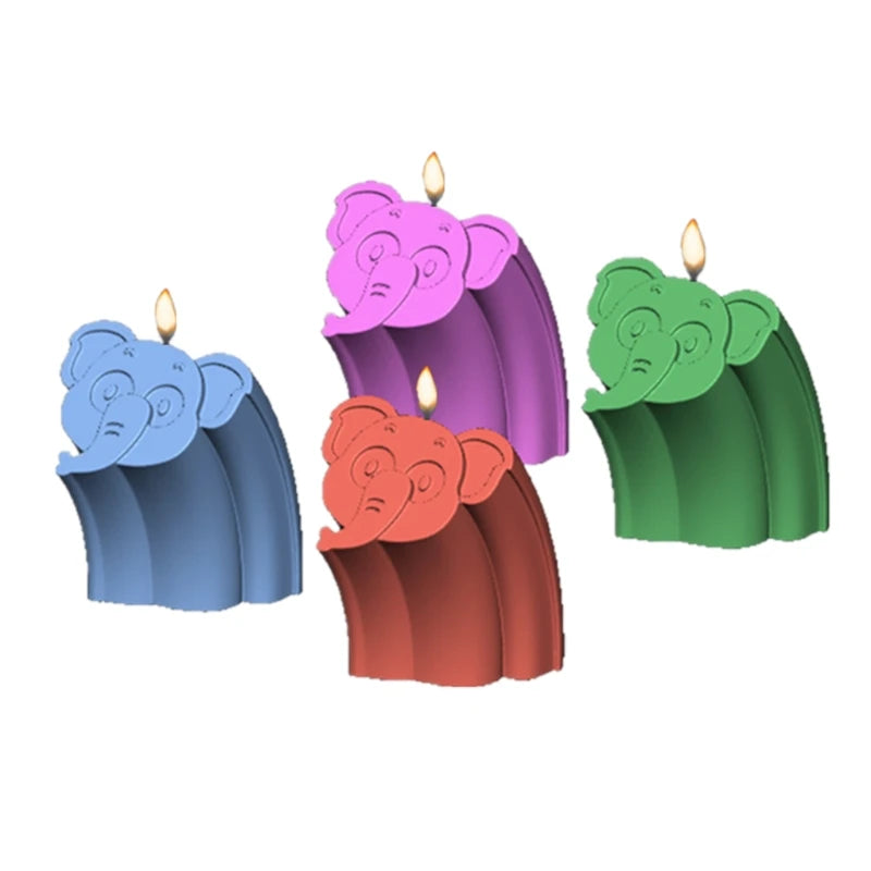 3D Elephant Face Silicone Epoxy Resin Mold for Home Decorations