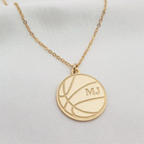Personalized 3D Engrave Sports Number Pendant Necklace