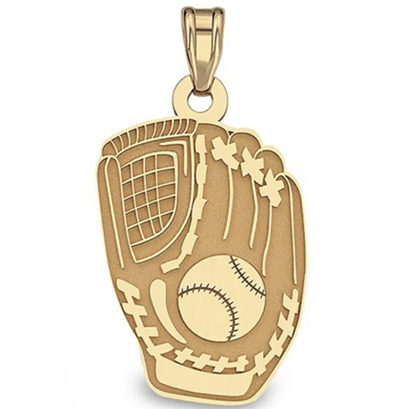 Personalized 3D Engrave Sports Number Pendant Necklace