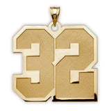Personalized 3D Engrave Sports Number Pendant Necklace