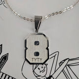 Personalized 3D Engrave Lucky Number Name Logo Pendent Necklace