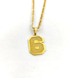 Personalized 3D Engrave Lucky Number Name Logo Pendent Necklace