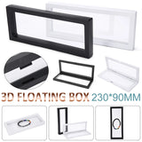 3D Floating Coin Display Frame Holder Ring Storage Box