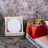 3D Flower Pot Crystal Epoxy Resin Mold Silicone Mould