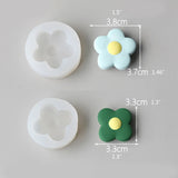 3D Flower Shape Mold Aromatherapy Plaster Mold Making Soap Candle Jewelry