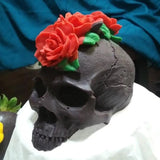 3D Flower Skull Decoration Epoxy Resin Mold for Jewelry Making