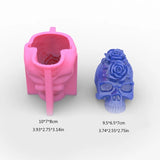 3D Flower Skull Decoration Epoxy Resin Mold for Jewelry Making