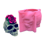 3D Flower Skull Decoration Epoxy Resin Mold for Jewelry Making