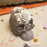 3D Flower Skull Decoration Epoxy Resin Mold for Jewelry Making