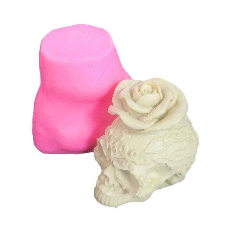 Skull Flower Silicone Mold for Resin DIY Home Decor