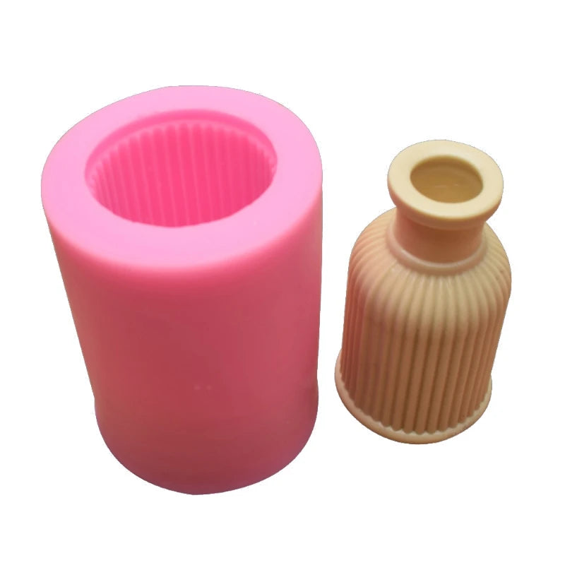 3D Flower Vase Silicone Mold for Chocolate Candle Soap