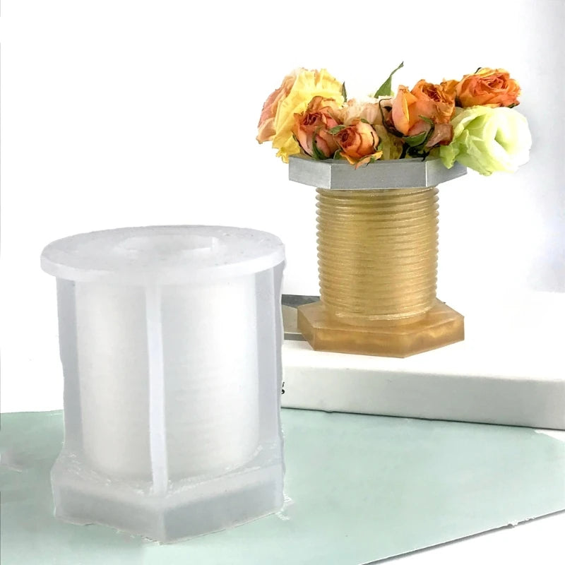 3D Flower Vase Silicone Mold Set DIY Decorative Crafts Mold