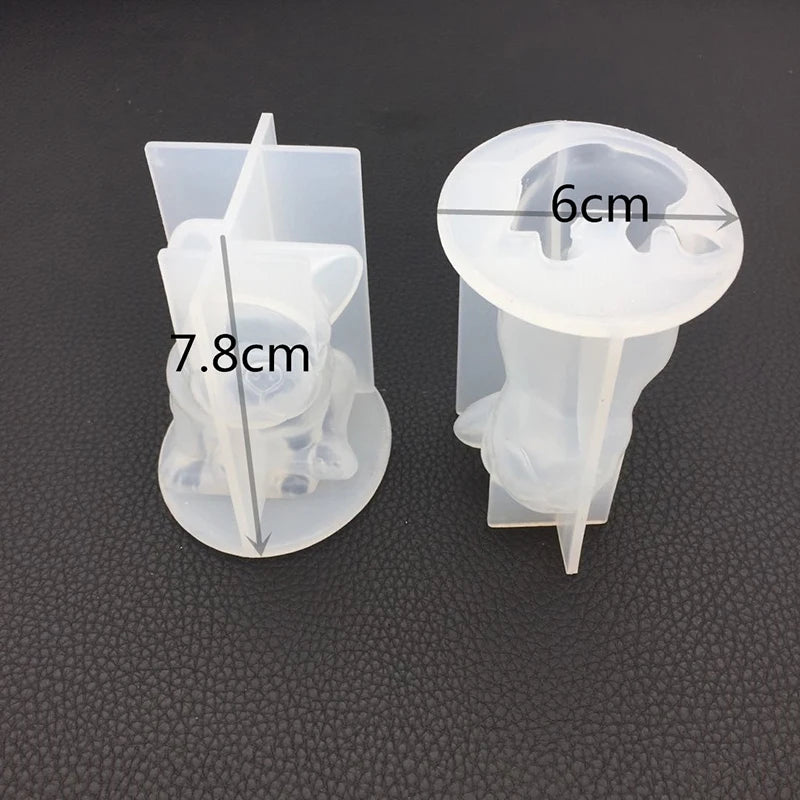 French Bulldog Epoxy Resin Molds DIY Dog Silicone UV Resin Casting Mould