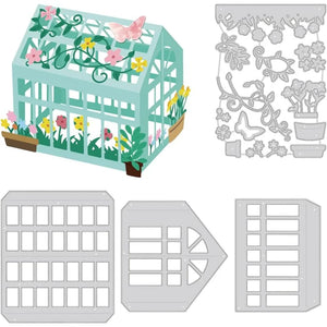 3D Garden House Metal Cutting Dies for Card Making Scrapbook