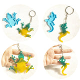 3D Gecko/Frog Candle Molds Soap Molds Key Ring Pendant Mould Tool