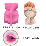 3D Girl Head Flower Pot Succulents Planter Mold Silicone DIY Crafts