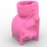 3D Girl Head Flower Pot Mold Succulents Planter Silicone Mould DIY Crafts
