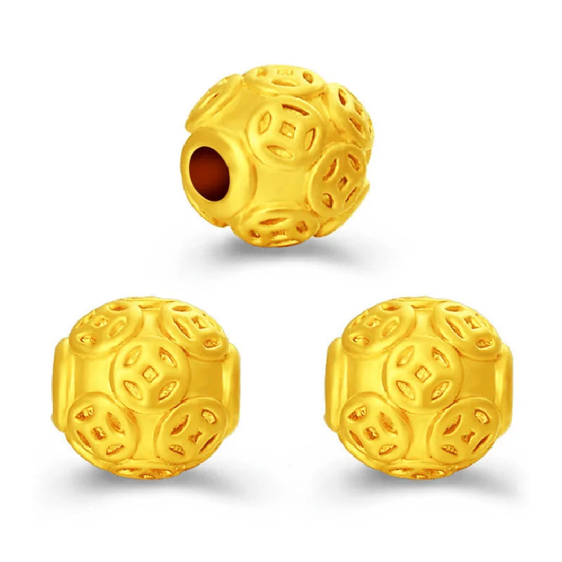 3D Plated Vietnam Sand Money Bead Plating Transfer Beads for Jewelry Making