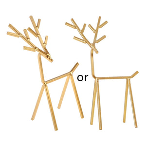 3D Golden Deer Jewelry Display Stand Necklace Earrings Organizer