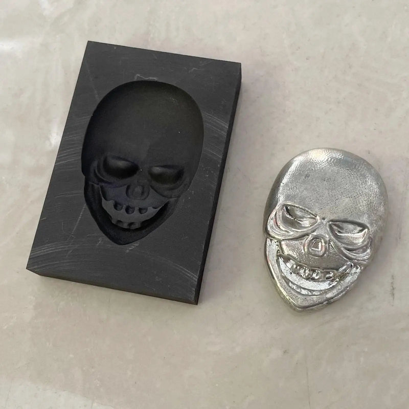3D Graphite Ingot Mold for Skull Jewelry Making