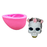 3D Halloween Skull Silicone Mold for DIY Decoration Soap Candle Resin Clay