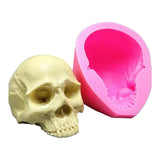 3D Halloween Skull Silicone Mold for DIY Decoration Soap Candle Resin Clay