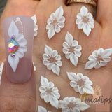 3D Acrylic Flowers Nail Charms Summer Nail Art Accessories