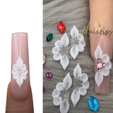 3D Acrylic Flowers Nail Charms Summer Nail Art Accessories