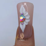 3D Acrylic Flowers Nail Charms Summer Nail Art Accessories