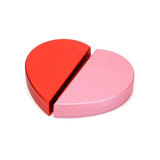 Heart Shape Rose Flower Ring Box for Couples Jewelry Storage
