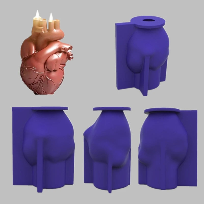 3D Heart Silicone Mold Candle Wax Soap Resin Clay Plaster Mould DIY