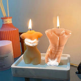 3D Human Body Candle Silicone Wax Mold Art Soap Chocolate Epoxy