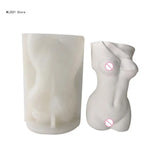 3D Human Girl Body Vase UV Crystal Epoxy Mold Flower Pot Resin Mould