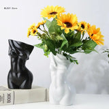 3D Human Girl Body Vase UV Crystal Epoxy Mold Flower Pot Resin Mould