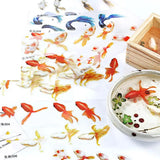 3D Koi Fish Painting Sticker Goldfish Stickers Pond Clear Film for Resin DIY Art