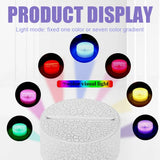 3D LED Lamp Base Acrylic Night Light Base USB Touch Remote Control Lighting
